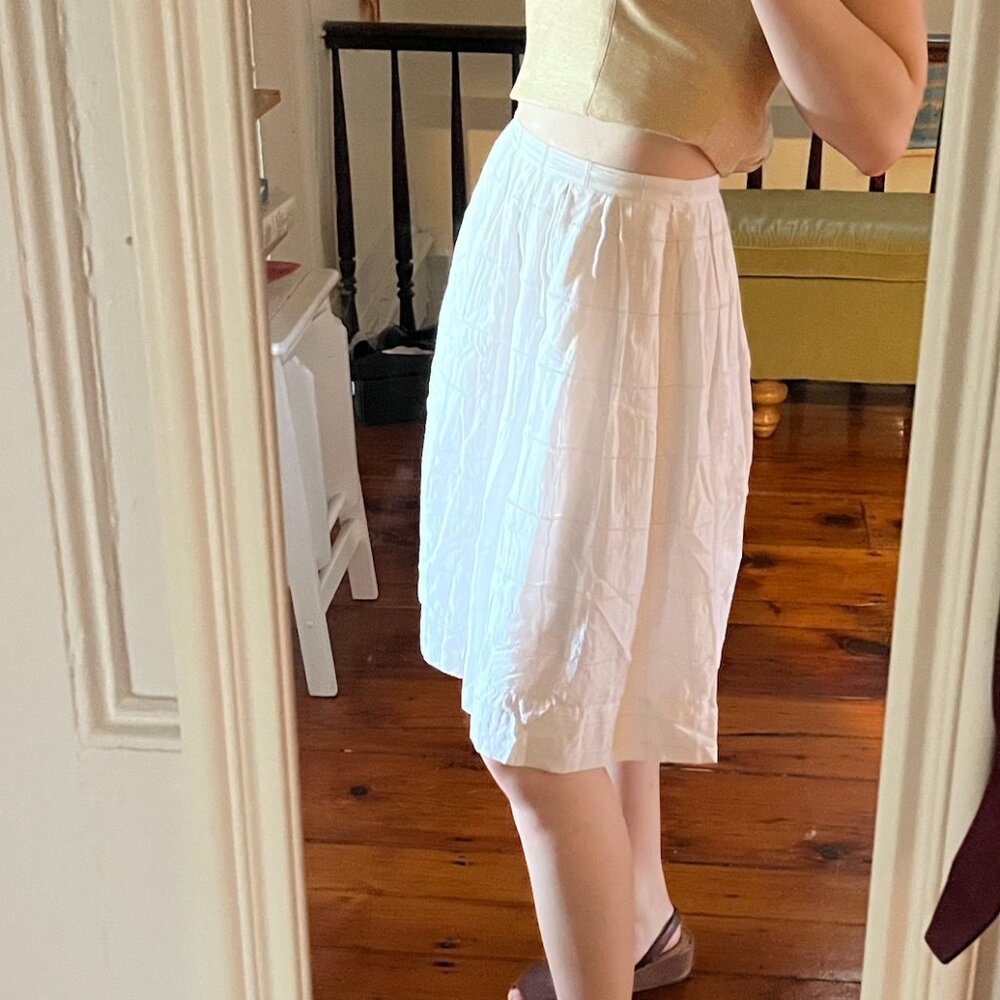 Theory white cotton skirt